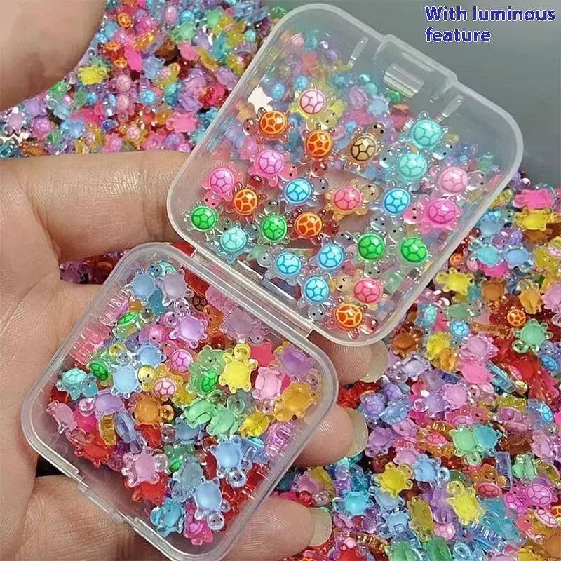 Glow in the Dark Resin Turtle Figurines – Fairy Garden Miniatures Miniature Figurines Qme