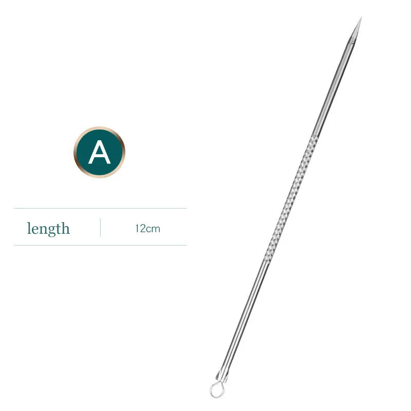 Stainless Steel Blackhead Extractor & Pimple Tweezer Tool Skincare Extractor Tool Qme