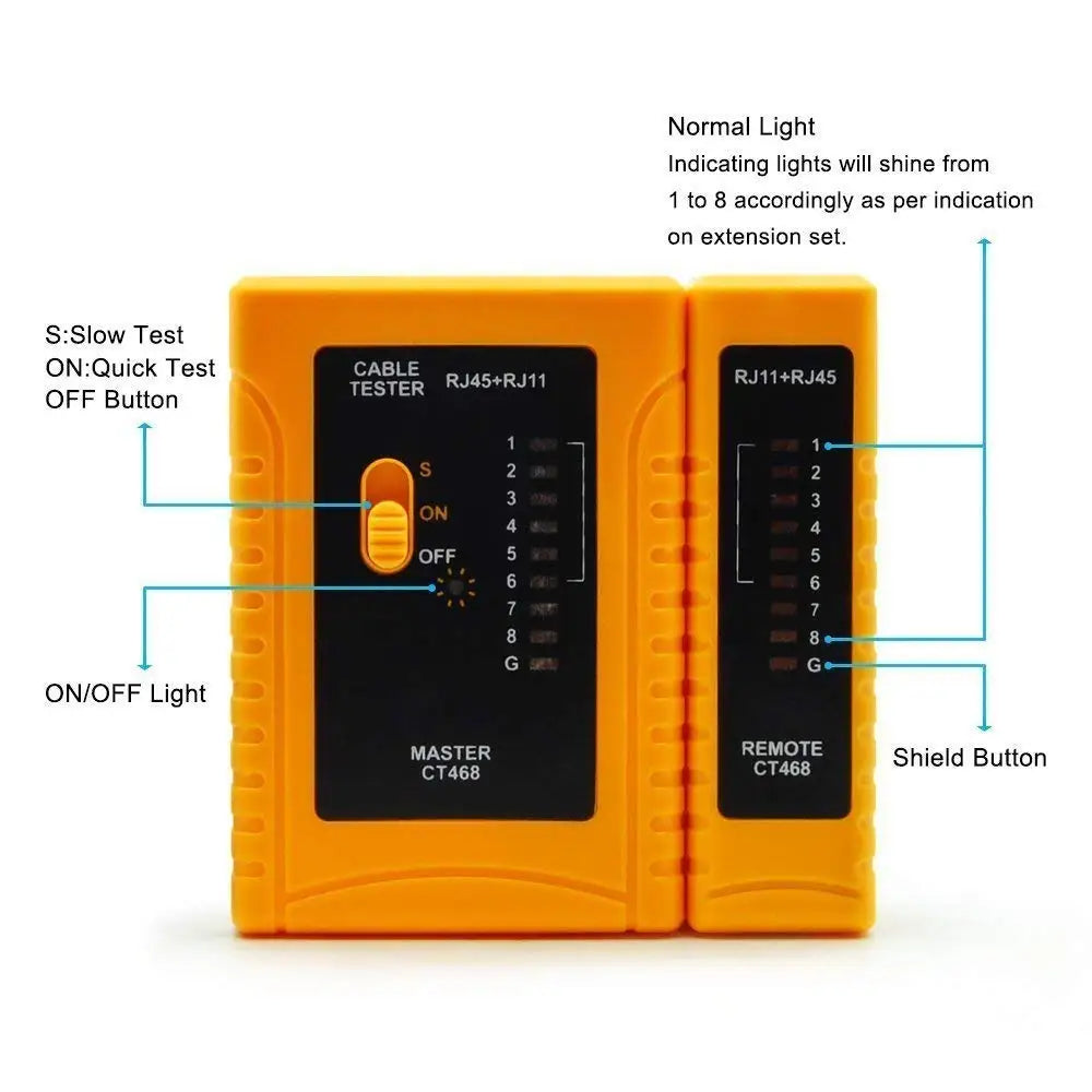 RJ45 Network Cable Tester – RJ11 RJ12 CAT5 CAT6 CAT7 UTP Network Cable Tester Qme