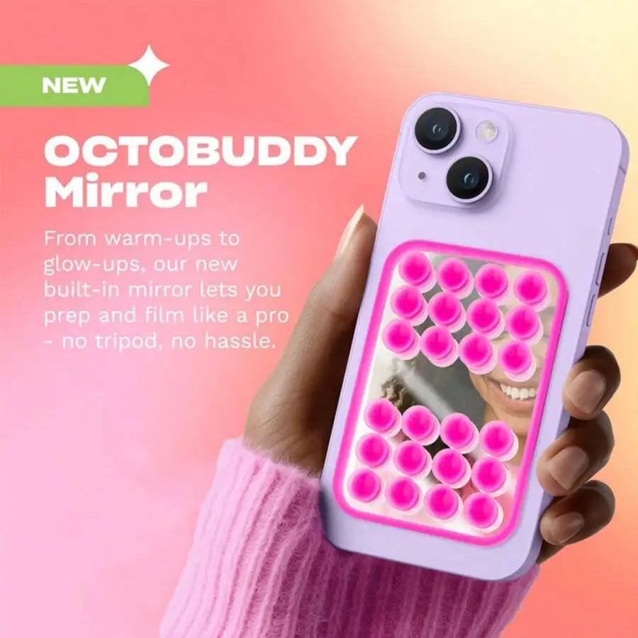24 Suction Cup Silicone Phone Holder – Mirror Mount Stand Silicone Phone Stand Qme