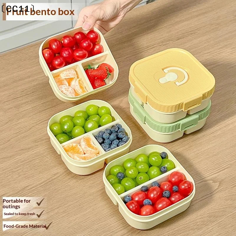 Portable Compartment Lunch Box – Microwave Safe Bento Container Compartment Lunch Box Qme