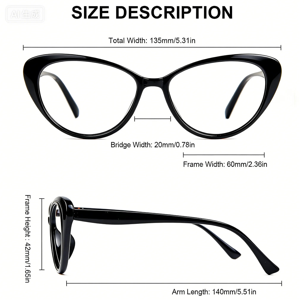 4-Pack Cat Eye Reading Glasses +1.0–+3.0 | VOPHA L52 Cat Eye Reading Glasses Qst