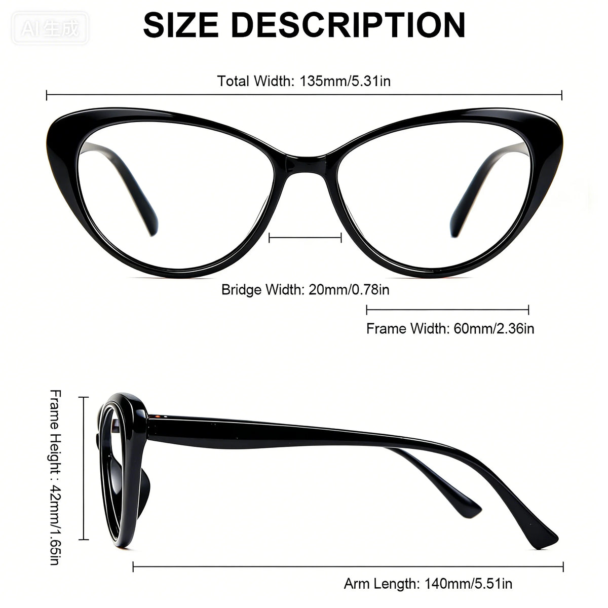 4-Pack Cat Eye Reading Glasses +1.0–+3.0 | VOPHA L52 Cat Eye Reading Glasses Qst