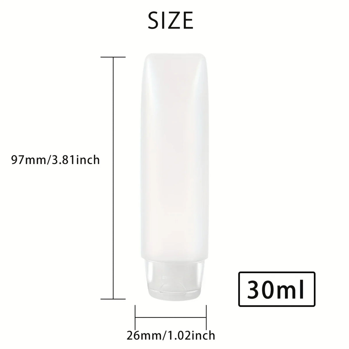 30-Pack Refillable Travel Squeeze Tube Bottles 30ml & 50ml Travel Tube Bottles Qme