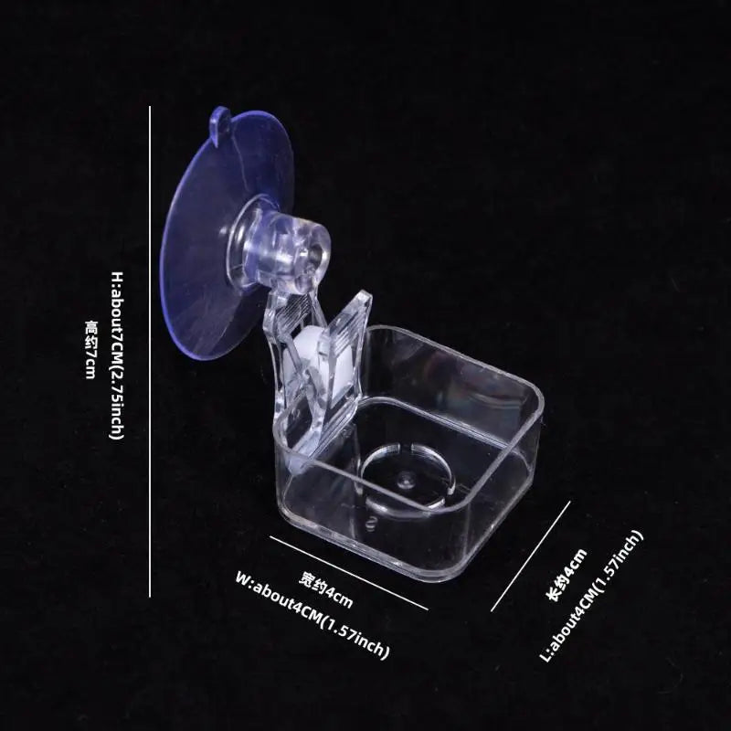 Reptile Suction Cup Feeding Bowl for Gecko, Lizard & Frog Reptile Feeder Bowl Qst A2
