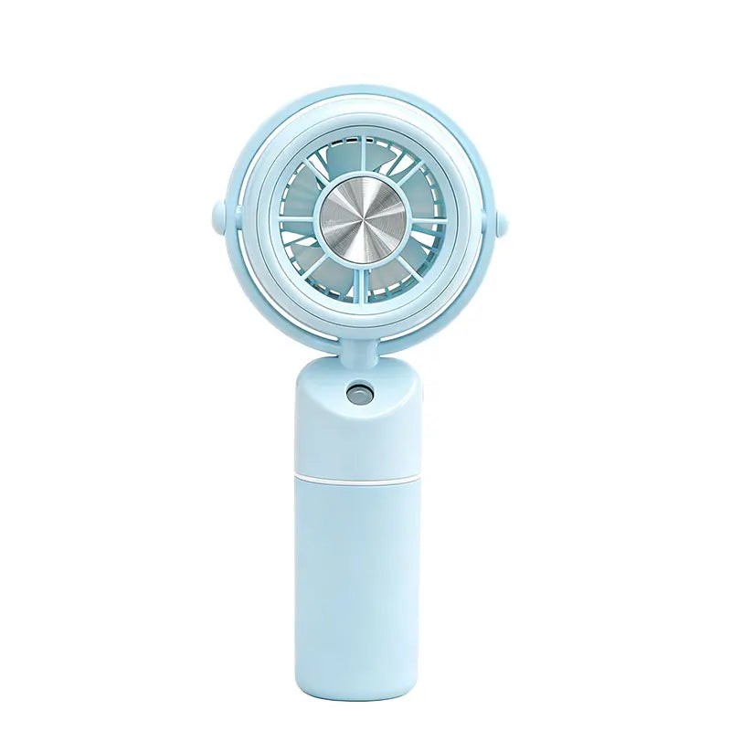 Portable Misting Handheld Fan – USB Rechargeable, 3-Speed Misting Handheld Fan Qst blue