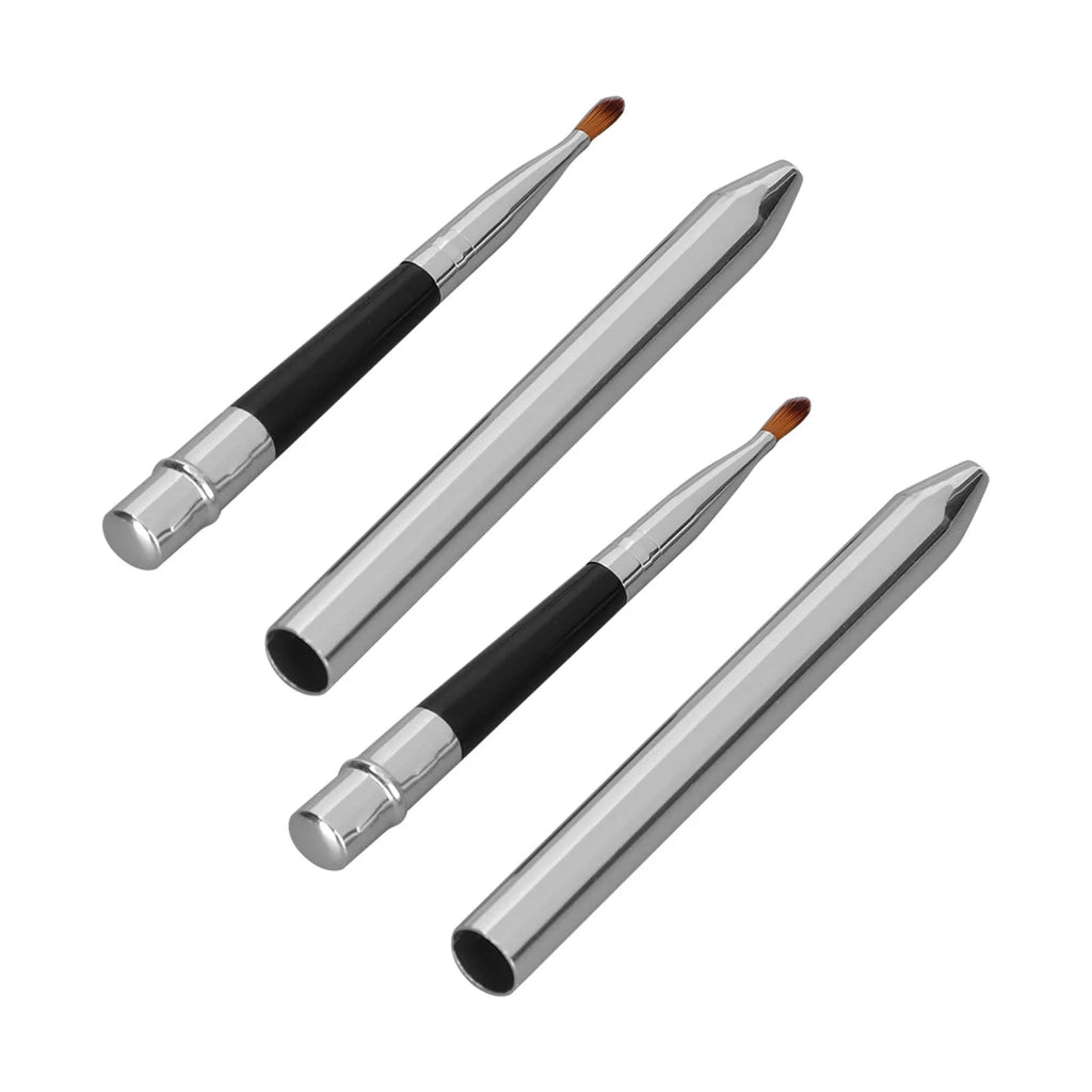 Qme Ergonomic Lip Brush with Sealing Cover | Easy Clean Lip Makeup Brush Qme