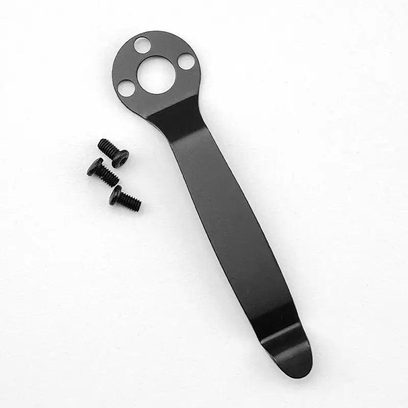 Swayboo DIY Folding Knife Back Clip Holder – Black Alloy Knife Clip Accessory Qst black 1 pcs