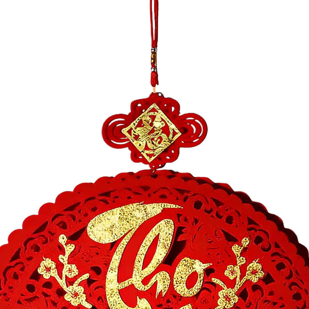 Chinese New Year 2026 Flocking Tree Decoration – Lunar Festive Festive Tree Decoration Qme