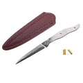 Damascus Steel Fixed Blade Knife Blank – DIY Camping & Hunting Knife Making Blank Qst Style 091 With Case