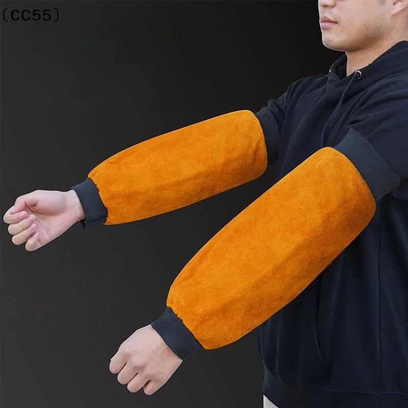 PU Leather Welding Sleeves – Heat Resistant Arm Guards 1 Pair Welding Arm Sleeves Qst