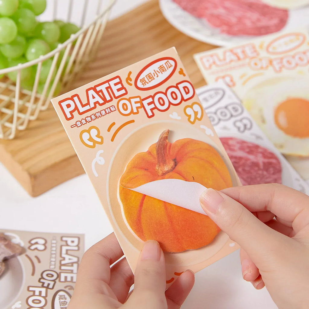 30pcs Kawaii Food Shape Sticky Note Pads | Cute Stationery Sticky Note Pads Qme