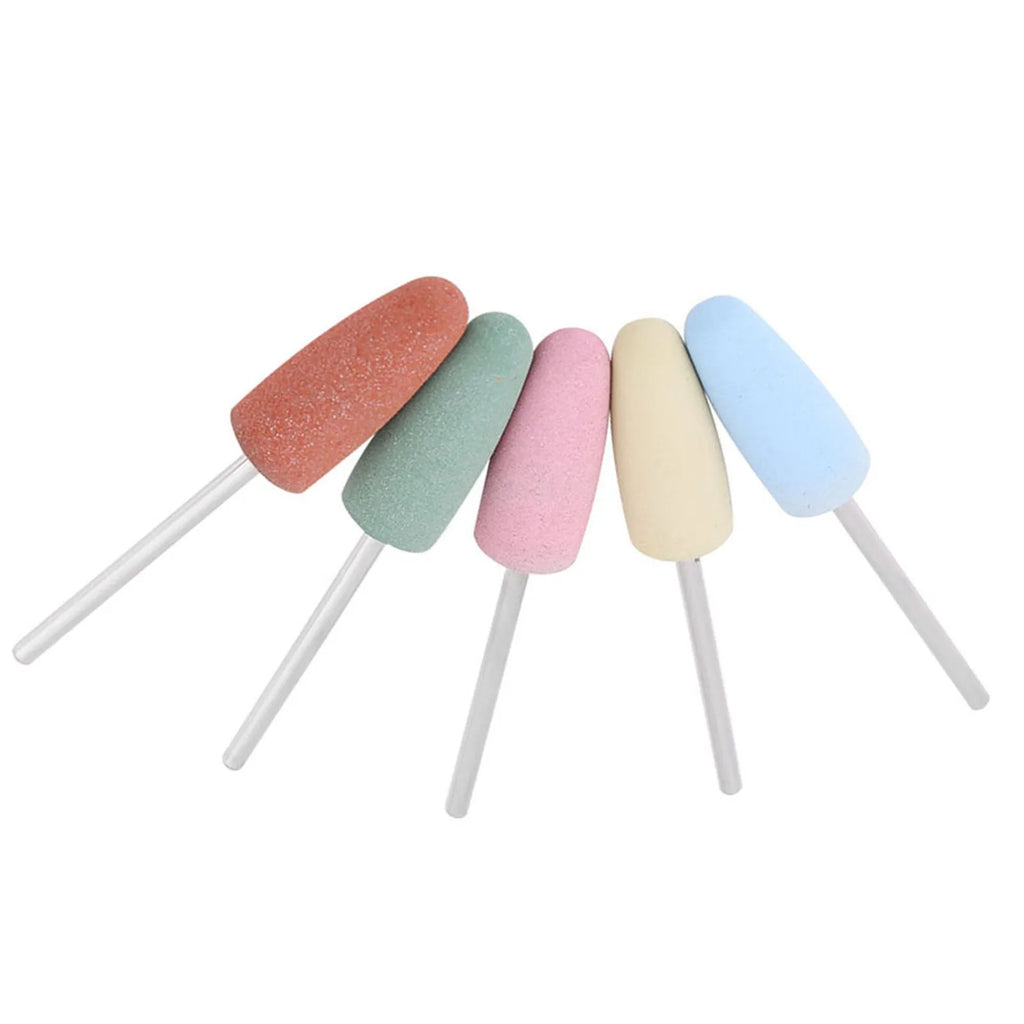 5-Piece Silicone Nail Drill Bits Set – Manicure Polisher Kit Nail Drill Bits Qme