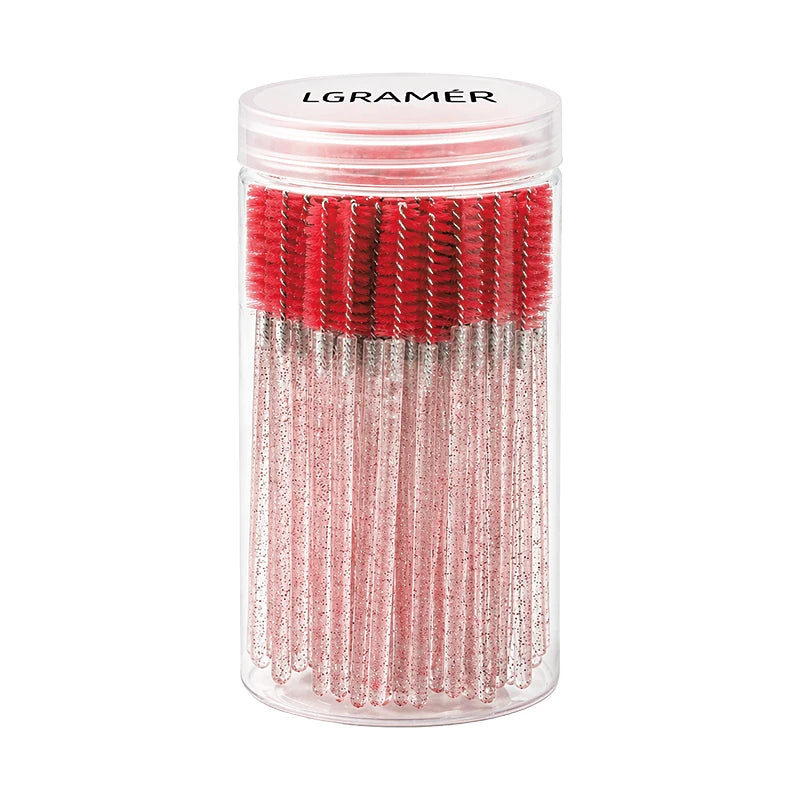 Disposable Mascara Wands & Eyelash Brushes 50/100 Pcs Mascara Wand Set Qst Bright Red-100pcs