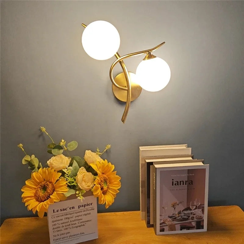 Nordic Modern Iron LED Wall Lamp – Bedroom & Corridor LED Wall Sconce Qme