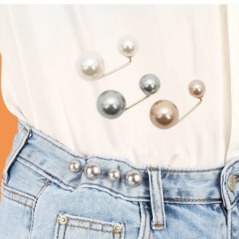 Double Pearl Brooch Pin | Elegant Anti-Fade Women's Brooch Pearl Brooch Pin Qme