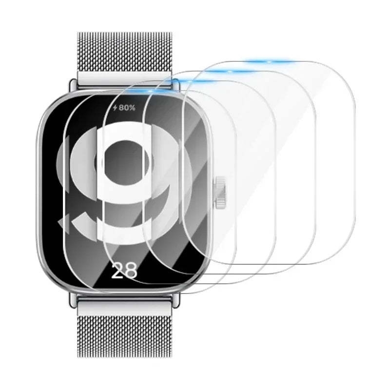 Xiaomi Redmi Watch 5 Active Tempered Glass Screen Protector Smartwatch Screen Protector Qme 4-Pcs Redmi Watch 4