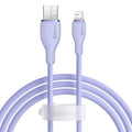 Baseus 2.4A Fast Charging Lightning Cable for iPhone & iPad Lightning Charging Cable Qst Purple 1.2 m