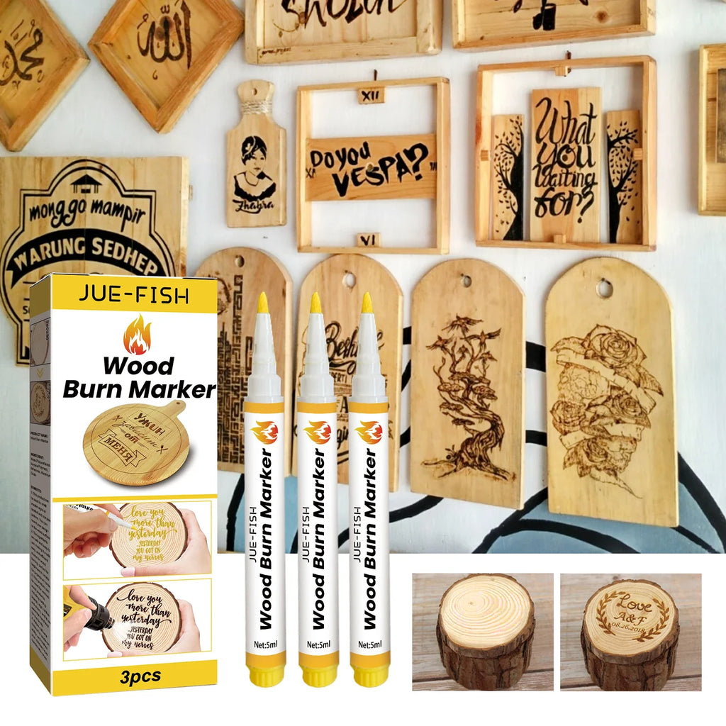 DIY Scorch Wood Burning Marker – Draw & Paint Wood Patterns Wood Burning Marker Qme