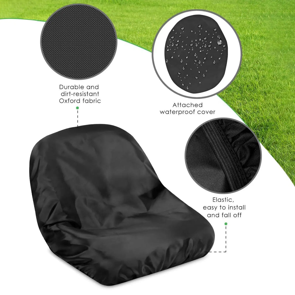Rainproof Riding Lawn Mower Tractor Seat Cover | Full Coverage Mower Seat Cover Qme