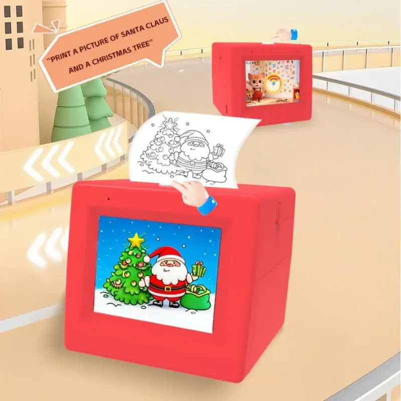 HD Mini AI Printer Magic Box 1080P Smart Voice Portable Portable Smart Printer Qme