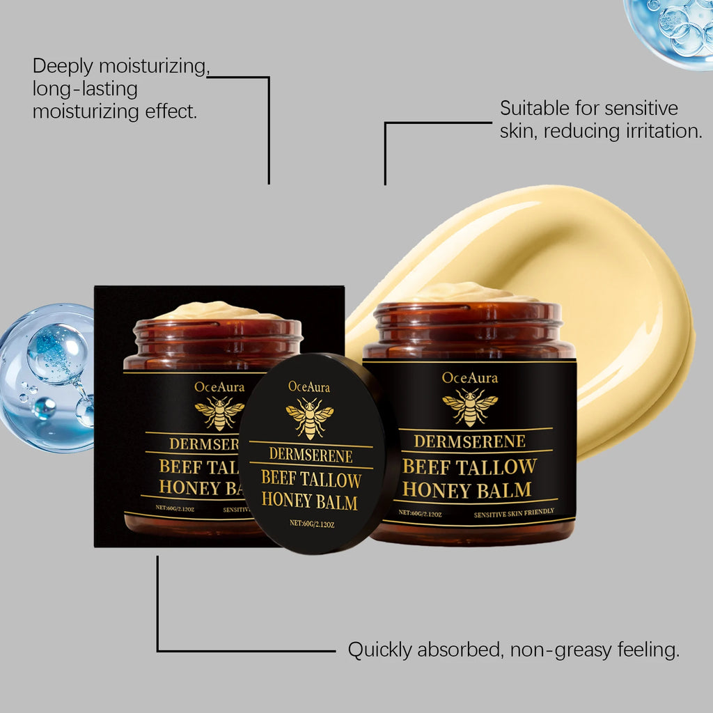OceAura Beef Tallow & Raw Honey Face Body Cream – 60g Face & Body Cream Qst