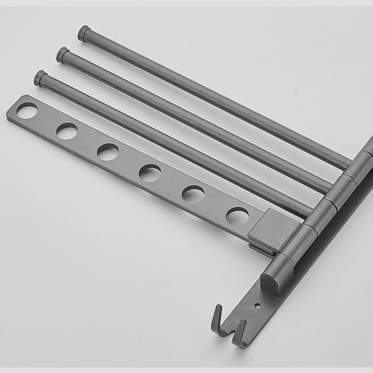 4-Arm Swivel Wall Mount Towel Rack – Bathroom Organizer Wall Mount Towel Rack Qme