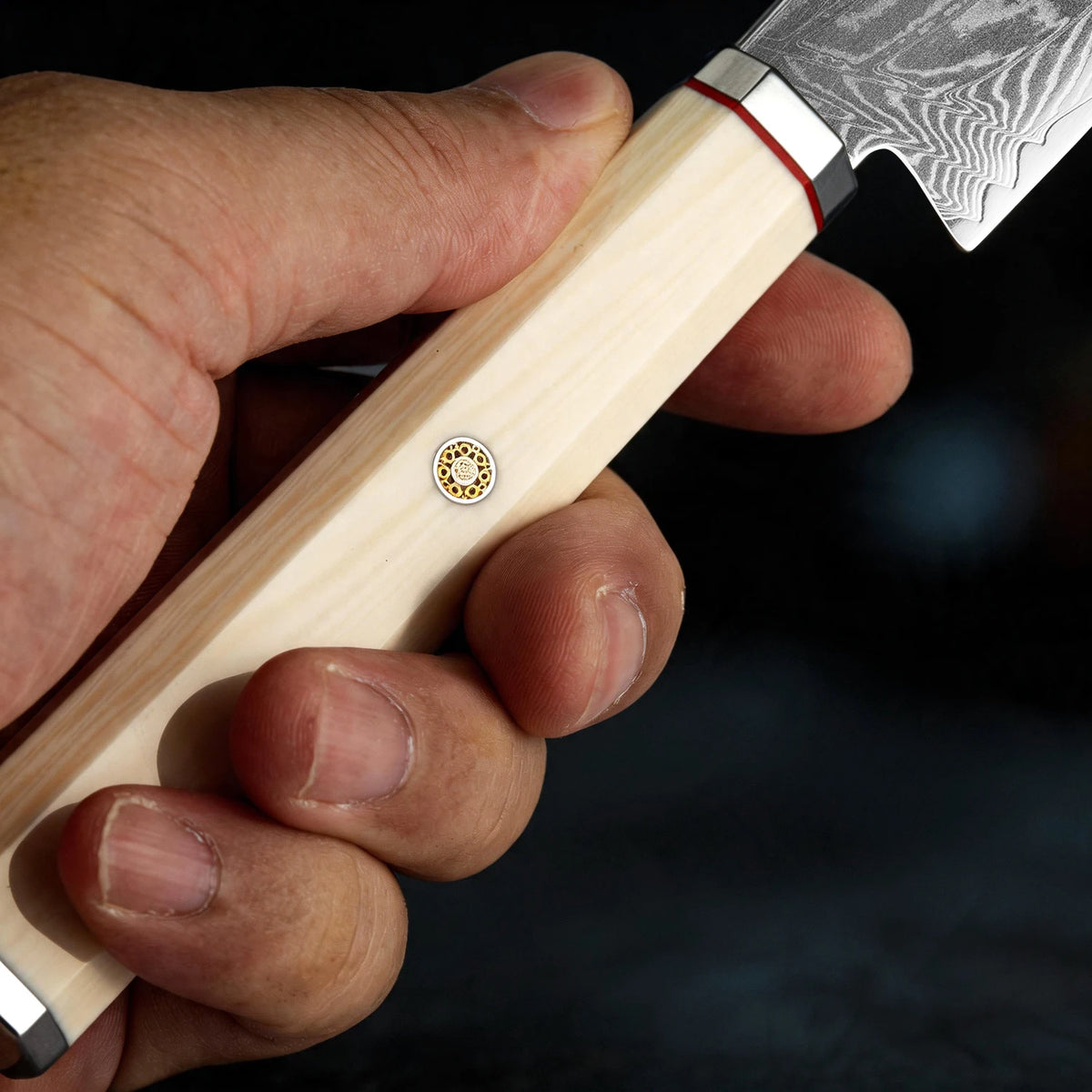 XITUO 5-Inch Damascus Steel Utility Knife – Ivory Handle Damascus Utility Knife Qst