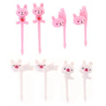 Cute Bear Mini Fruit Forks – Kids Cartoon Party Snack Picks 8pc Mini Food Picks Qme 8pcs