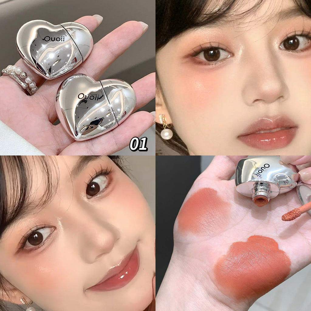 Heart Shape Matte Liquid Blush – Pigmented & Lightweight Liquid Face Blush Qme O13-01