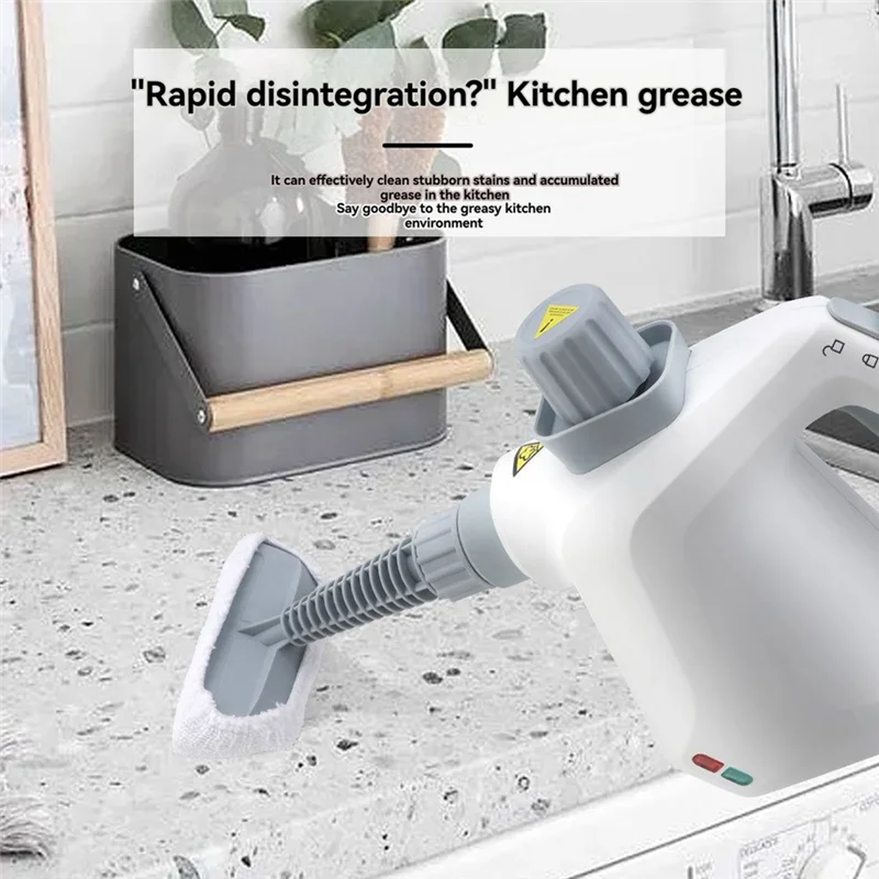 MiLESEEY B15C Handheld Steam Cleaner 9 Attachments EU Plug Handheld Steam Cleaner Qst