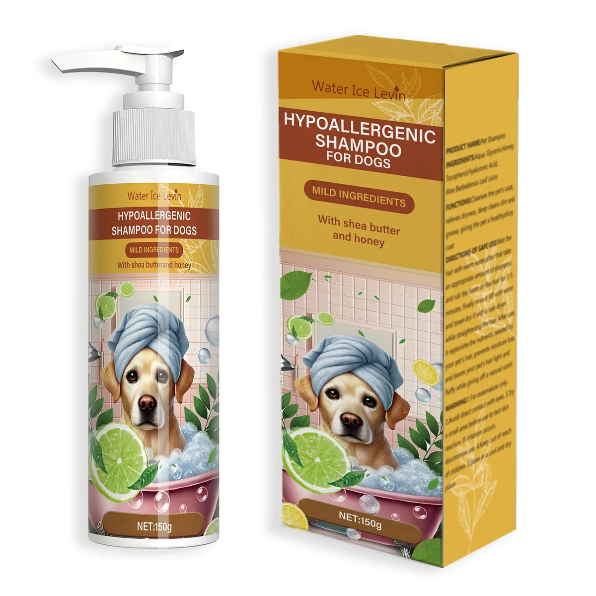 Pet Shampoo Deep Cleansing Fresh Fragrance for Cats & Dogs Pet Grooming Shampoo Qme 150G Box