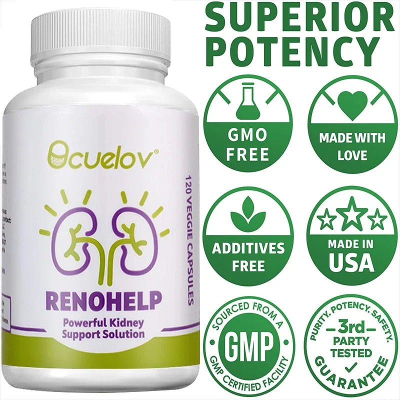 Bcuelov Natural Kidney Support Supplement | 30/60/120 Capsules Kidney Support Supplement Qst