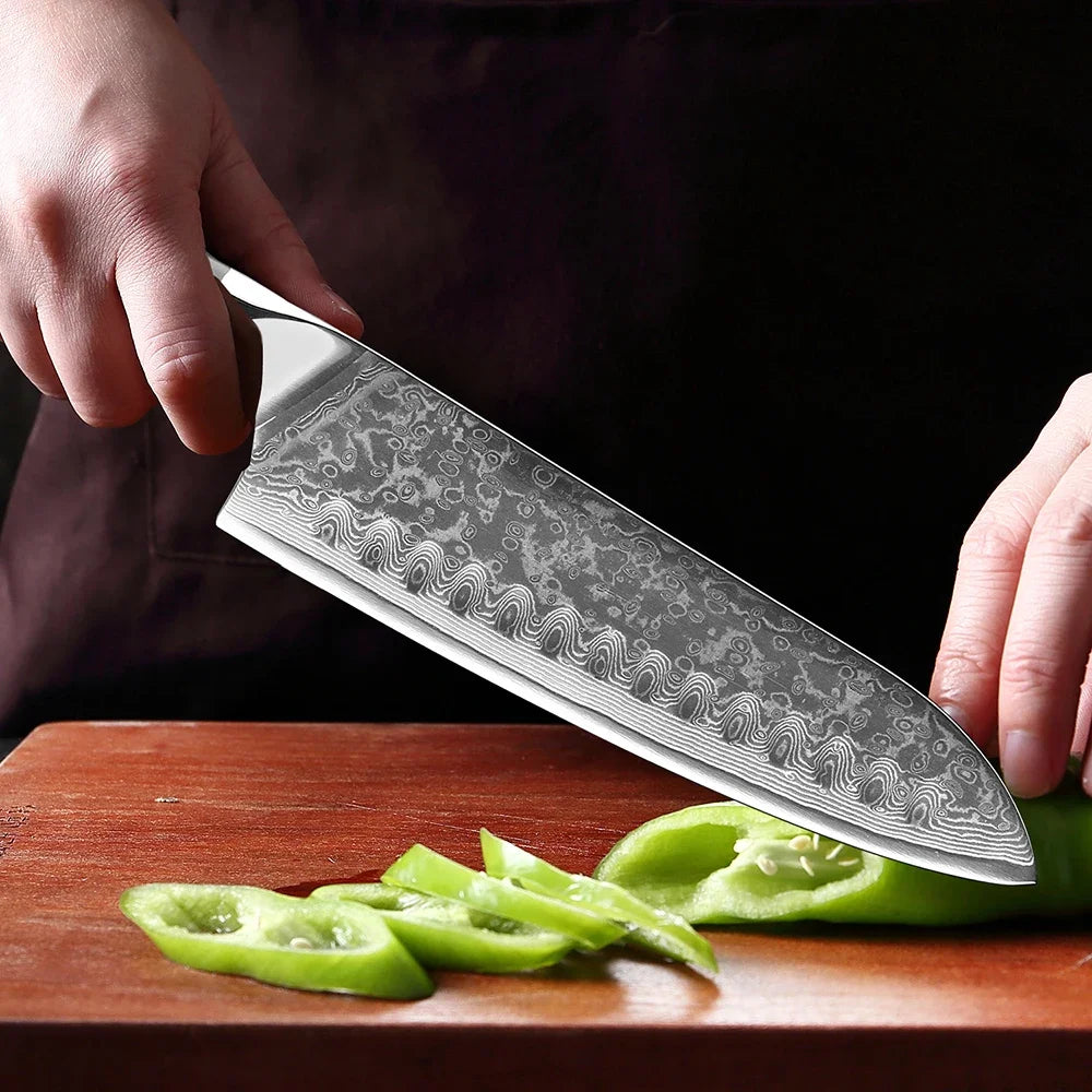 Damascus Steel Kitchen Knife Set – Japanese Chef Knives 1-8 Pc Kitchen Knife Set Qst