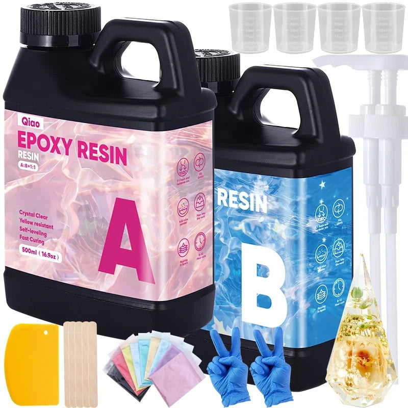 Ultra Clear Heat-Resistant Epoxy Resin Kit – Coasters & Crafts Epoxy Resin Kit Qme