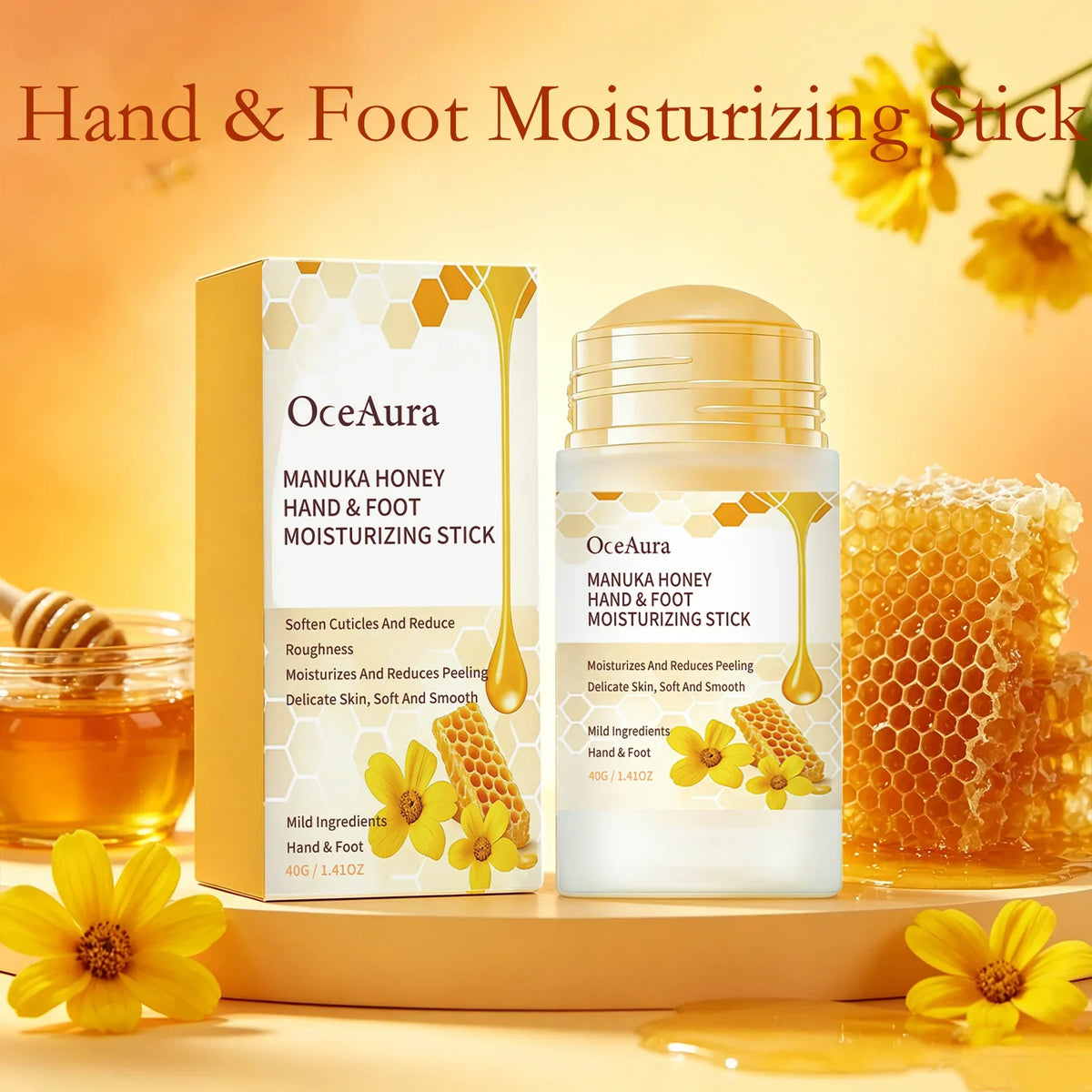 Oceaura Manuka Honey Moisturizing Stick – Hands, Feet & Skin Body Moisturizer Stick Qme