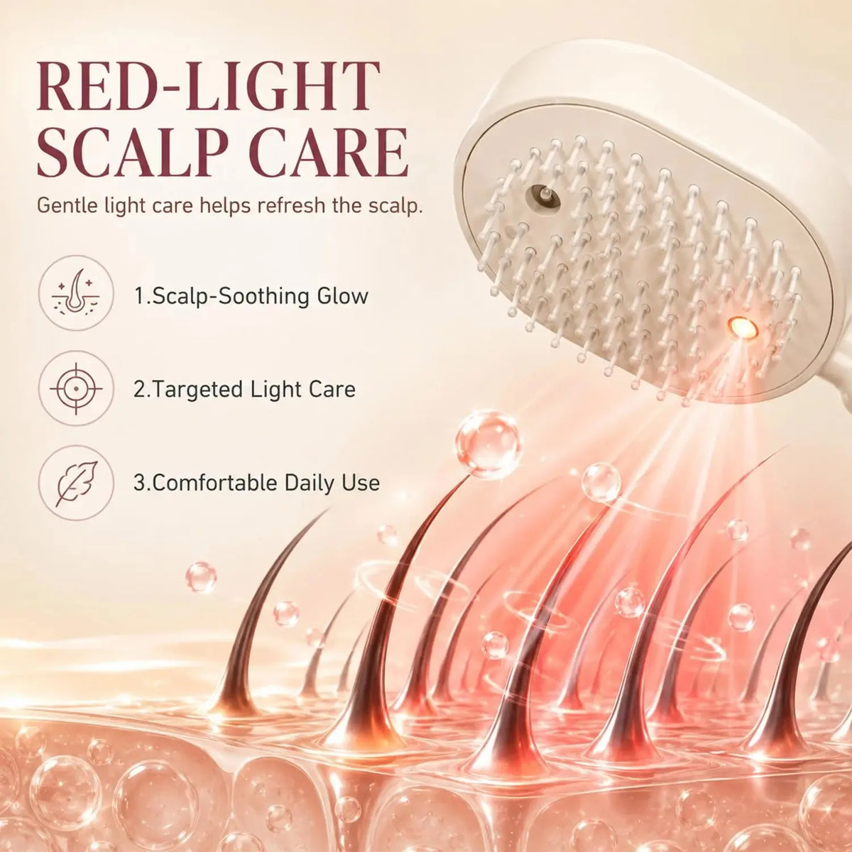 Vilnason Electric Steam Hair Straightener Brush | USB-C Steam Hair Brush Qst