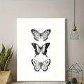 Butterfly & Floral Canvas Wall Art – Modern Abstract Decor Canvas Wall Art Qst 11 50x70cm Unframed