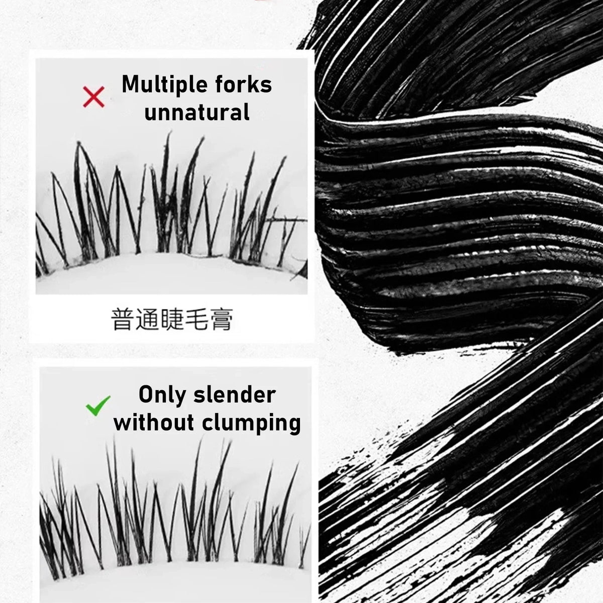 Qme Waterproof Silk Fiber Tube Mascara – Curling & Lengthening Tube Mascara Qme
