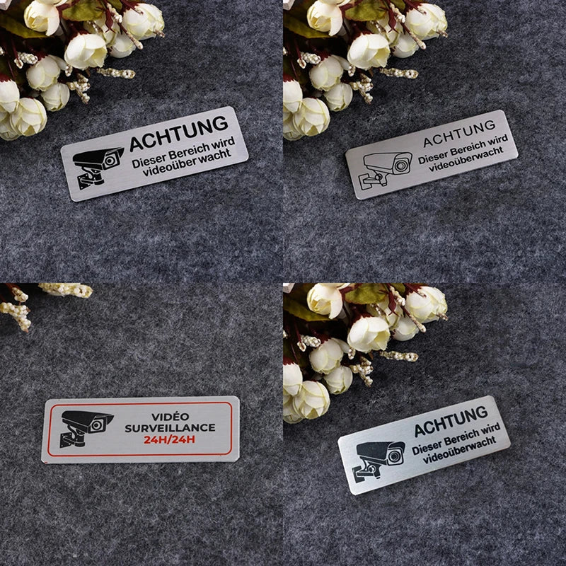 Aluminum Video Surveillance Warning Sign | Camera Notice Security Warning Sign Qme