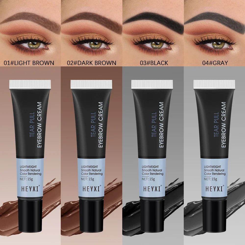 Waterproof Tear-Off Dye Eyebrow Cream | Long-Lasting Tint Eyebrow Tint Cream Qme