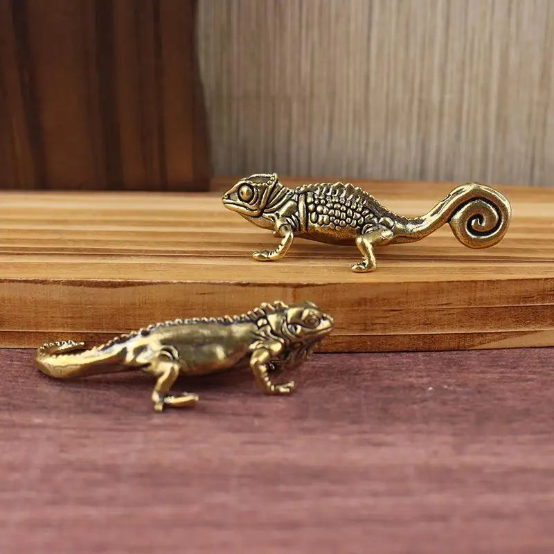 Antique Brass Animal Figurines – Small Home Decor Ornaments Decorative Figurine Qme