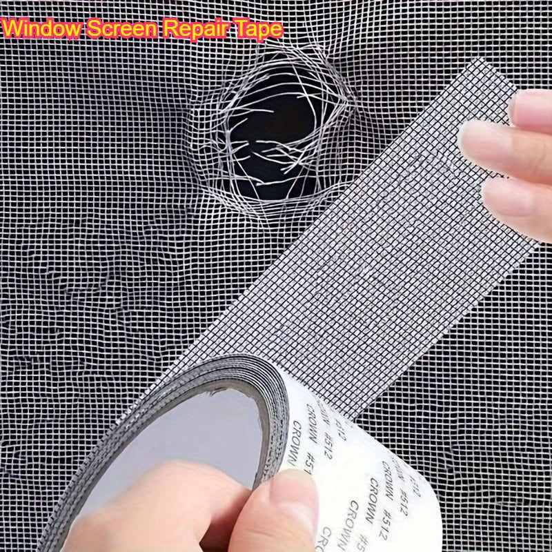 Window Screen Repair Tape – Waterproof Self-Adhesive Mesh Patch Screen Repair Tape Qme