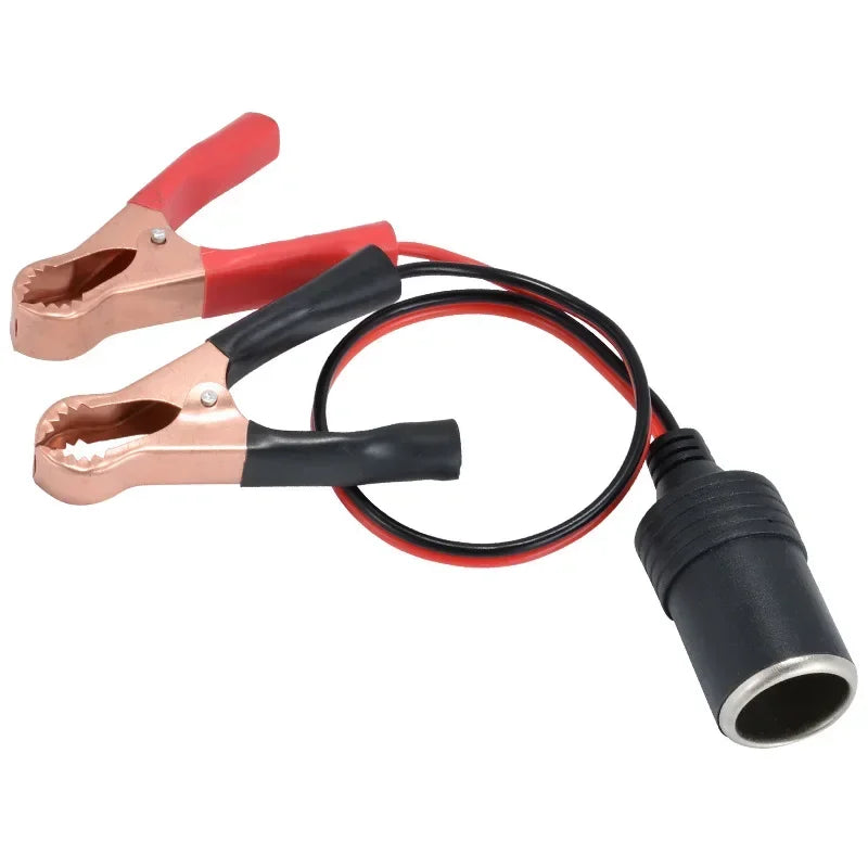 Car Battery Terminal Clamp to Cigarette Lighter Power Socket Car Power Adapter Qme