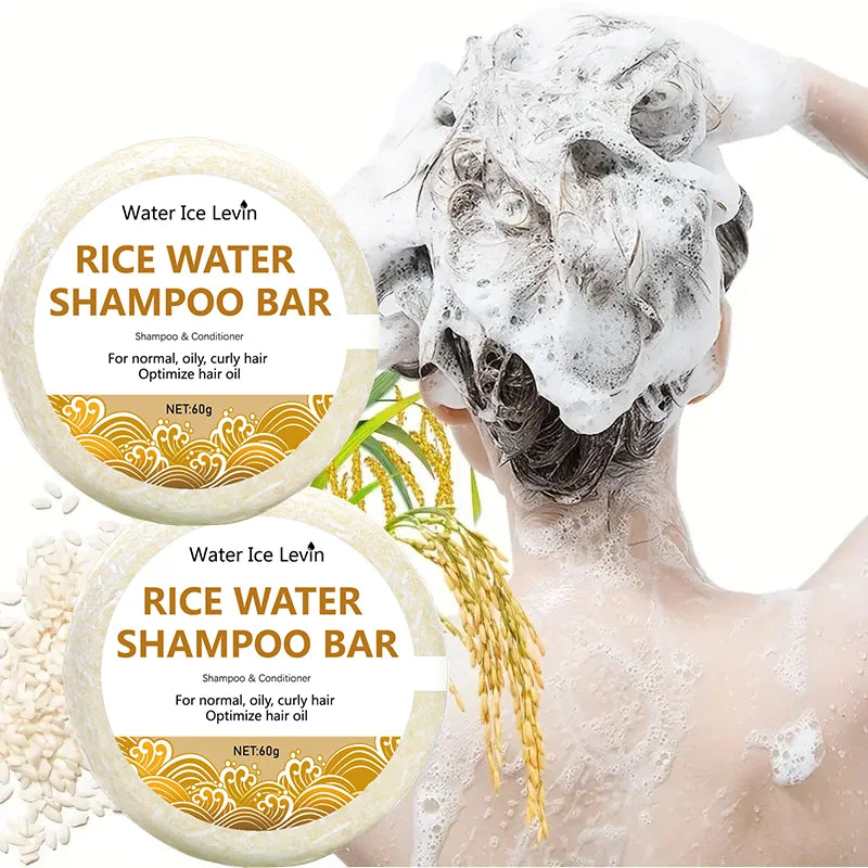 Organic Rice Water Protein Shampoo Bar – Nourishing Hair Soap Solid Shampoo Bar Qme
