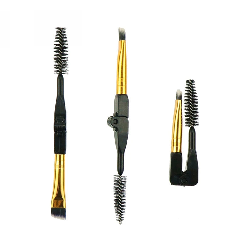 2-in-1 Foldable Dual-Ended Eyebrow & Eyeliner Brush Eye Makeup Brush Qst