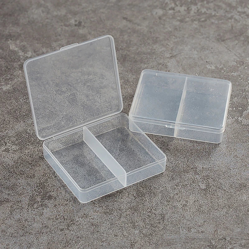 Clear Square Jewelry Bead Storage Box – Compact Plastic Organizer Bead Storage Box Qme