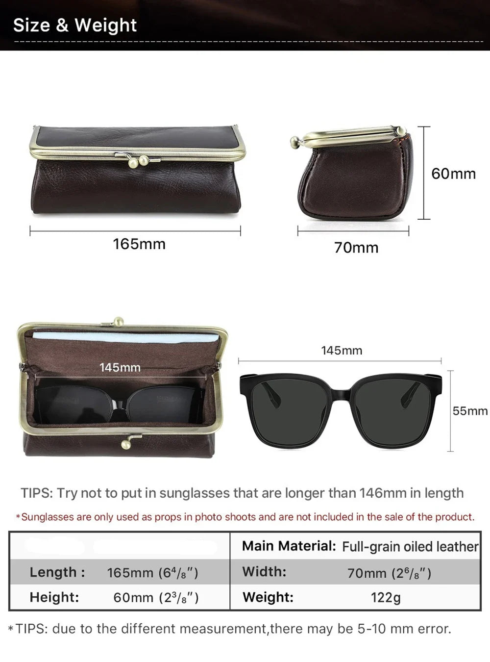 Handmade PU Leather Eyeglasses Case & Sunglasses Pouch Eyeglasses Case Qme