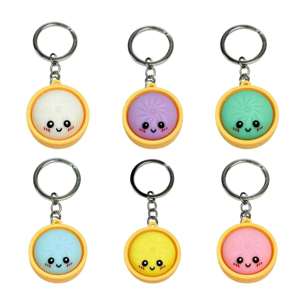 3D Printed Dumpling Keyboard Keychain Fidget Clicker Toy Fidget Keychain Toy Qme 6PCS