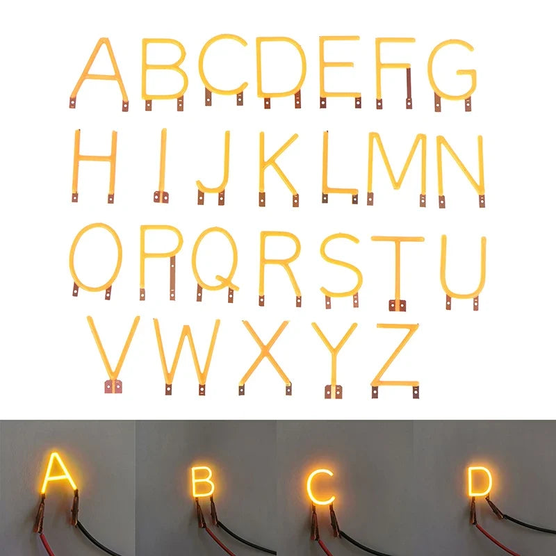DIY COB LED Letter Filament Light – Edison Party Decoration LED Party Filament Light Qme